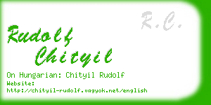 rudolf chityil business card